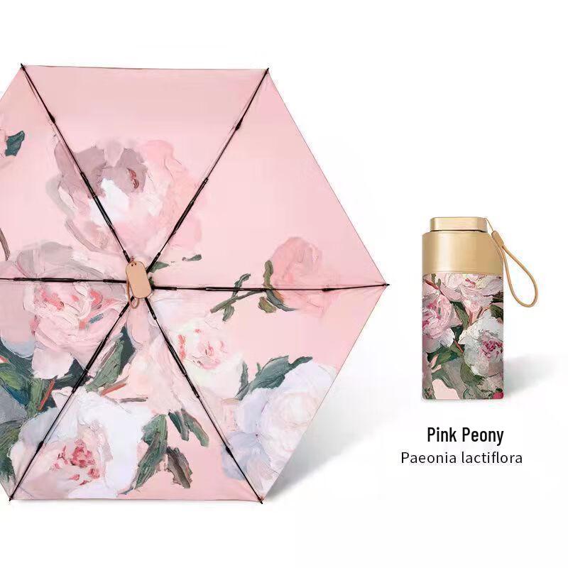 

OEING Oil Painting Compact Titanium Pocket Umbrella One Size
