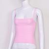 Yi Zhi Lian Women's European & American Strappy Ribbed Bandage Tank Top - Slimming, Sexy, Backless, Stretchy, Versatile Resort Wear