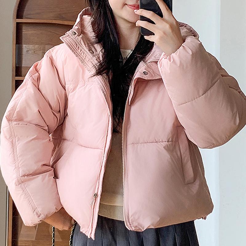Winter New Style Loose Padded Jacket Thickened Short Fashion Small Padded Jacket Stand-up Collar Bread Jacket