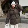 Streetwear Winterparkas Damen Daunen Baumwollgepolsterte Jacke Locker Kapuzenmäntel Studentenoberbekleidung Verdicken Warmer Übermantel