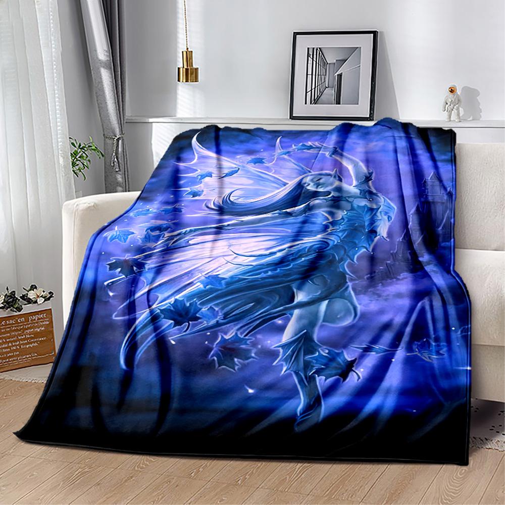 Gothic Style Blanket Soft Warm Cozy Great for Bed Livingroom Office Chair for All Occasions Playful Design Birthday Christmas Gift Blanket