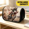 Double Layer Large Pencil Case, Vibrant Printed Pencil Pouch with Dirt Bike Rider Design, Fashion Storage Bag, Portable Pencil Case with Zipper, Durab