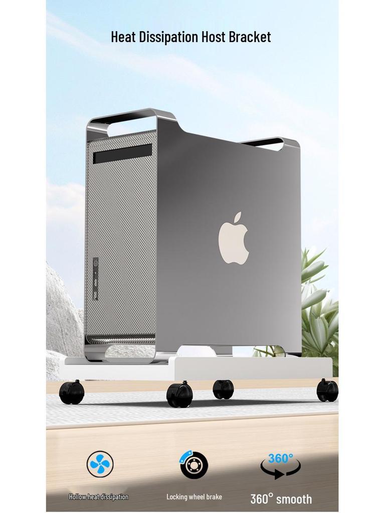 Movable Desktop Computer Stand and Storage Rack