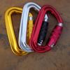 D-shaped Safety Auto Lock Buckle 12KN Professional Carabiner Hammock Hook  Hiking