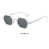 Vintage Polygon Square Sunglasses Fashion Hexagon Clear Ocean Lens Shades UV400 Rivets Sun Glasses for  Women Men