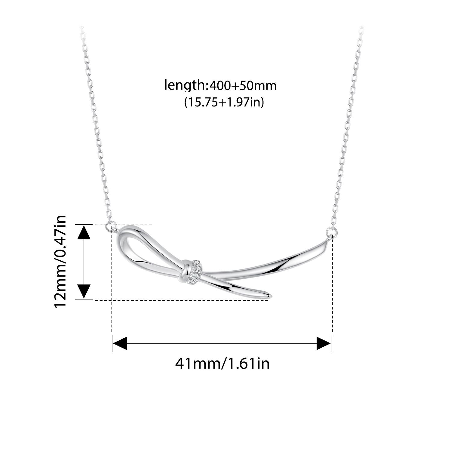 

Ожерелье-бантик WOSTU из стерлингового серебра 925 пробы с цирконом. Идеальный подарок для женщин. Изящные ювелирные украшения. Базовое ожерелье. Роскошные аксессуары. BSN392