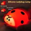 Night Light Silicone Nursery Sleeping Lamp Touch Control Nightlights USB Rechargeable Table Lamp for Baby Child Cute Ladybug