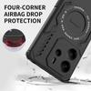 Heat Dissipation Armor Shockproof Magnetic Case For Xiaomi Redmi Note 14 4G 5G Global Four Corner Airbags Anti-fall Phone Cover