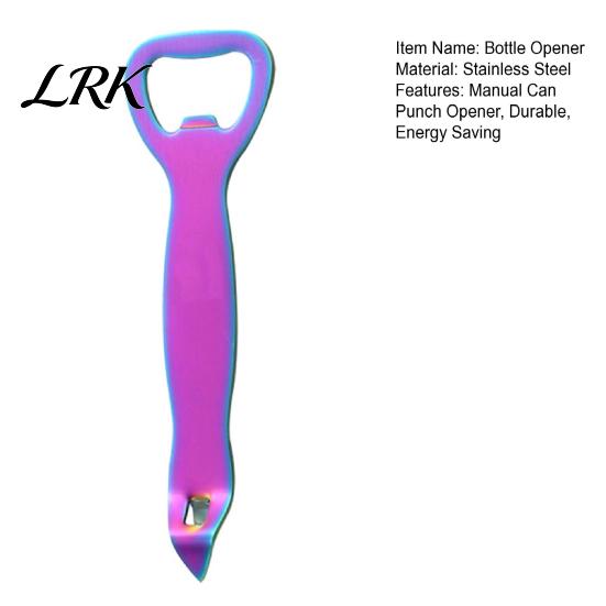 Durable Bottle Opener And Can Opener, Stainless Steel Design, Double-Head Food-grade Manual Punch Multi-Functional Portable Kitchen Bar Tool Colorful
