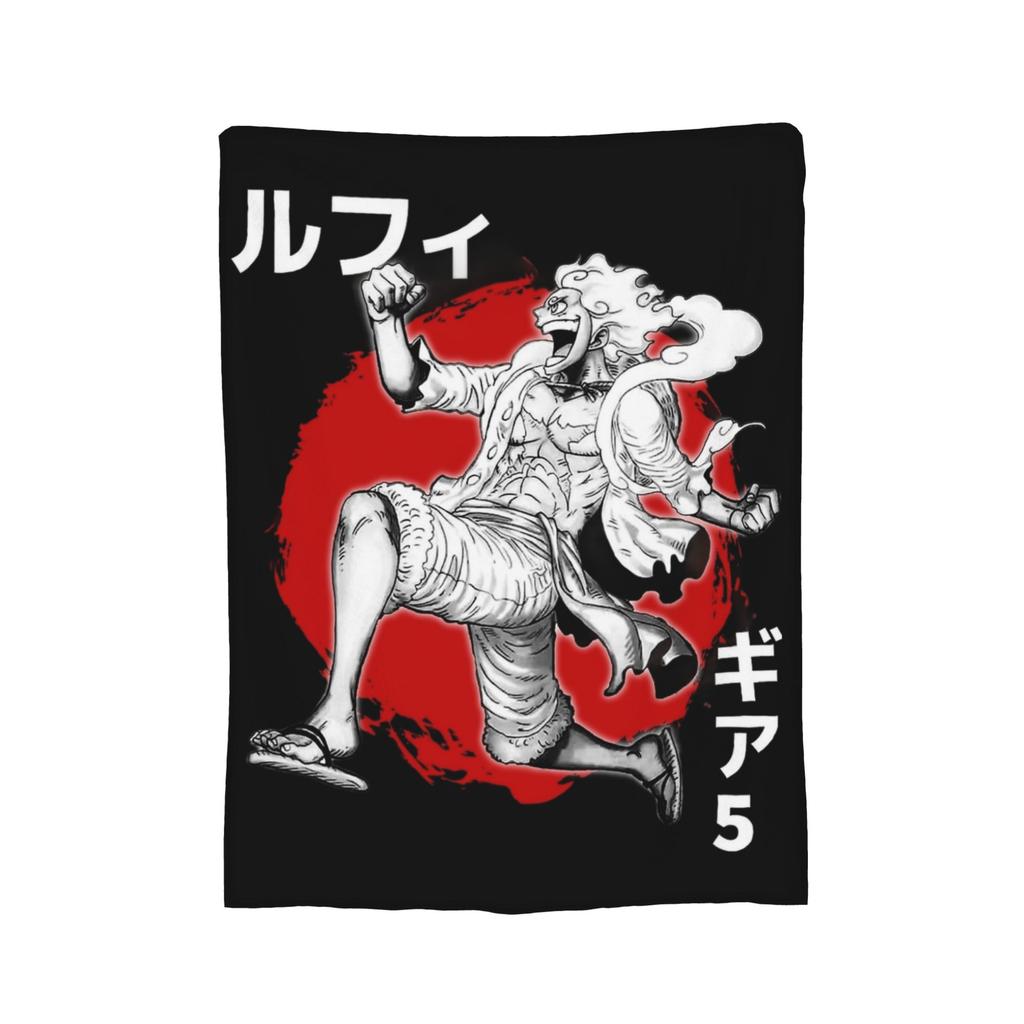 Japanese Anime Blanket Fleece Spring Autumn Luffy Anime Multifunction Lightweight Thin Throw Blanket for Bed Travel Bedspreads