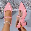 Fashion Block Heel Single Shoes Autumn New Pointed Toe Shallow Mouth One Strap Anti-slip Wear-resistant High Heels