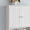 White Wall-Mounted Bathroom Cabinet, Medicine Cabinet with Double Doors And Adjustable Shelves, Bathroom Wall Cabinet Above The Sink, Suitable for