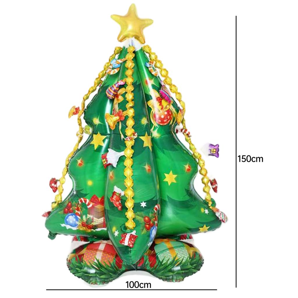 3D Standing Christmas Tree Cookie House Gingerbread Man Santa Claus Xmas Party Decoration Aluminum Film Balloons Props Gifts