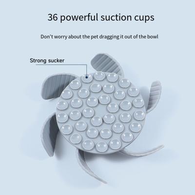 Pet Food Divider Wear-resistant Durable Silicone Dog Bowl Slow Feeder Insert with Suction Cups Pet Supplies