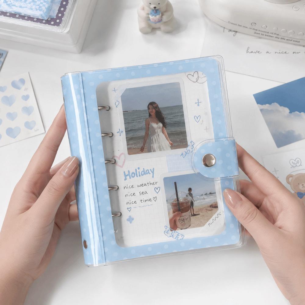 Clear Polka Dot Clear Binder PVC Loose-Leaf Notebook Cover  Kpop Photocard Collection