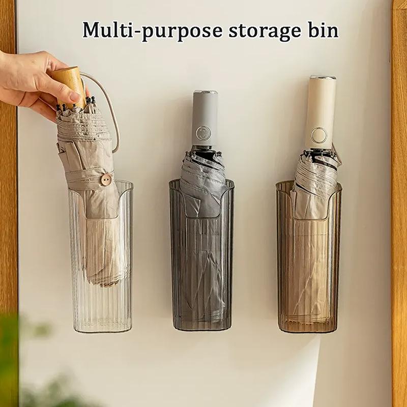 1/3Pcs Punch-Free Wall-Mounted Umbrella Storage Rack Door Umbrella Storage Bucket Plastic Bag Storage Bucket Storage Box