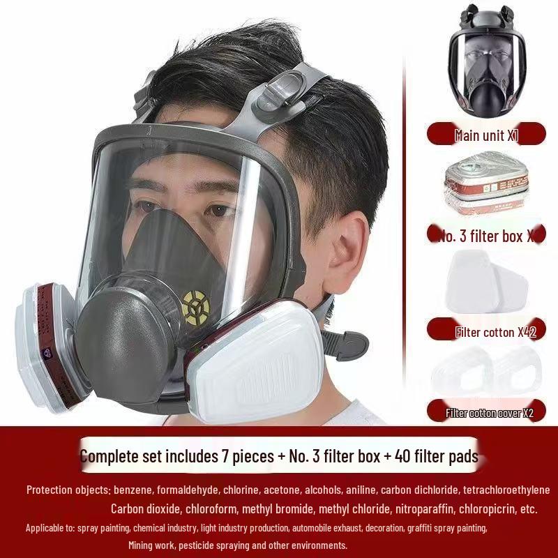 6800 Full Face Gas and Dust Mask for Spray Painting, Pesticide, and Chemical Protection