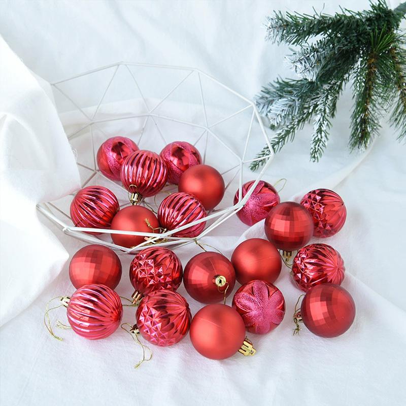 10Pcs/box Decoration Ball New Year Gift Party Decor 5cm Xmas Tree Pendent Color Christmas Balls Tree Ornaments