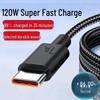 120W Super Fast Charging Braided USB-C Cable for Huawei, Vivo, Honor, and OPPO Phones