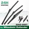 For Mitsubishi Outlander MK1 2003-2007 2004 2005 2006 Wiper Front & Rear Wiper Blades Windshield Windscreen Window 22"+19"+14