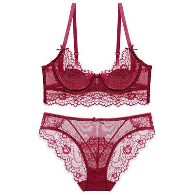 maroon bra panty set