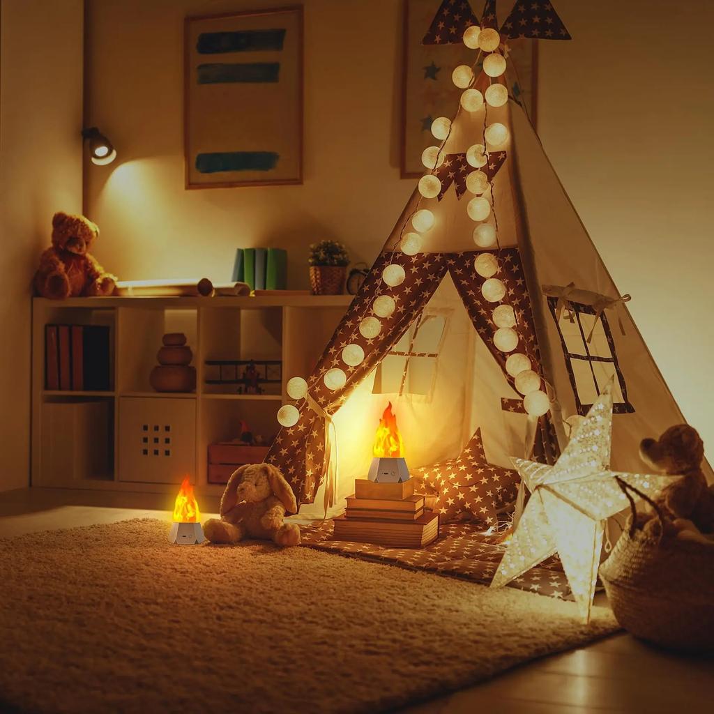 LED Simulated Flame Light, Outdoor Camping and Courtyard Landscape Decoration Light, Christmas Eve Ambiance Night Light