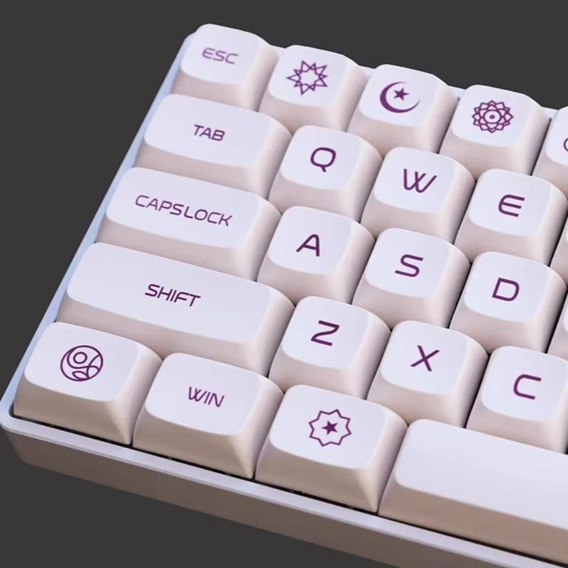 XDA Profile Keycaps In Milk Purplee PBT Material Ball Cap Design Hot Sublimation 137Keys For Multiple Layouts Including 75 68 980 87