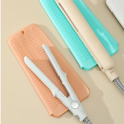 Tapis isolant anti-glisse en silicone résistant à la chaleur pour fer à lisser et boucleur de voyage, pochette de protection pour coiffage