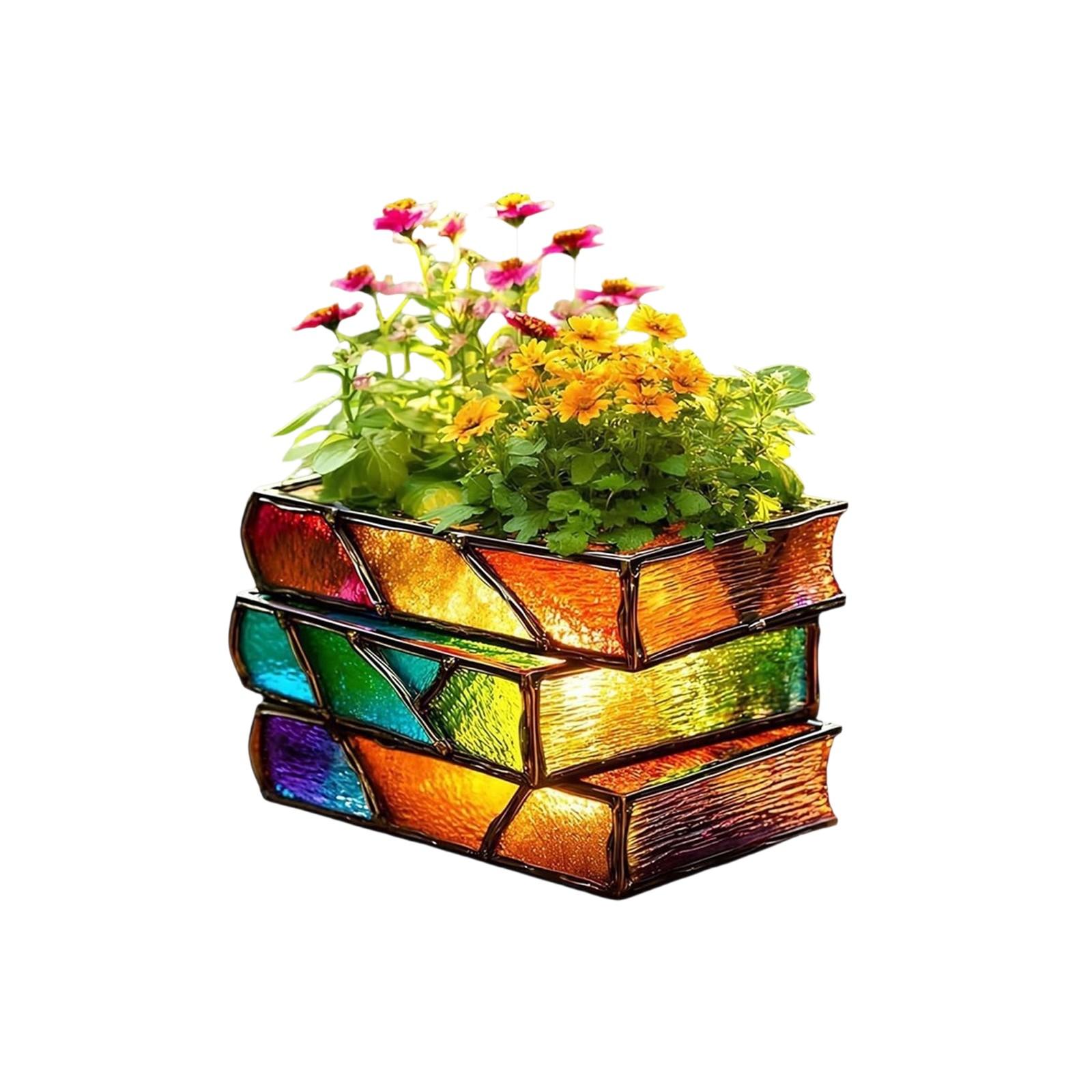 

Стопка Книга Цветочные горшки Домашние украшения и орнаменты One Size розовый