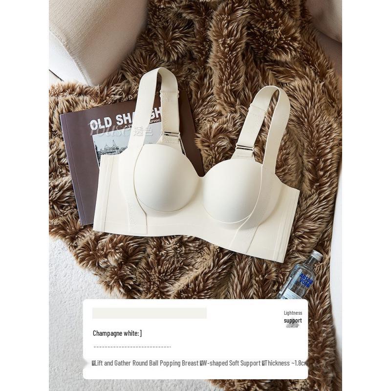 Damen Bügelloser Nahtloser Push-Up BH: Verbessert den Halt, Anti-Hänge-Effekt, Seitenstütze, Verstellbar, Ideal für kleinere Oberweiten.