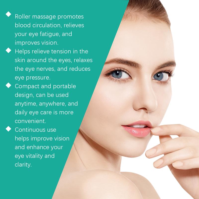 Refreshing Eye Roller For Hydration & Firming, Soothing Gel With Hyaluronic Acid & Mint Extract, Portable Massage Stick For Dark Circles & Puffiness