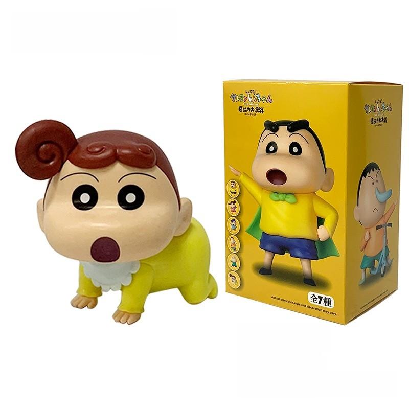 Crayon Shinchan Pvc Action Figures Set With Collectible Characters For Fans And Collectors