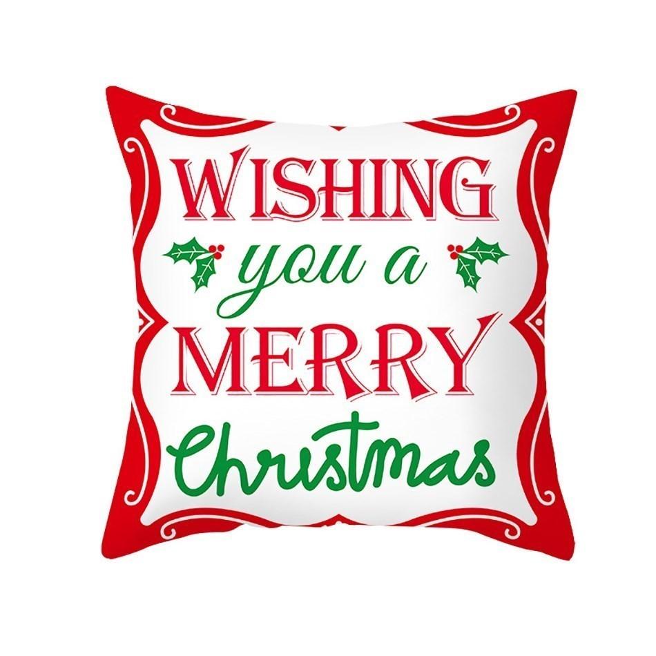 Christmas Cushion Cover Santa Printed Sofa Pillow Cover Christmas Decoration Gift Natal Navidad New Year