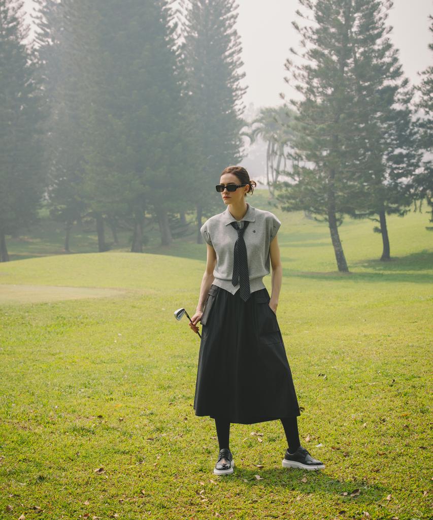 OBER GOLF Light Wide Cool Pants (Black)