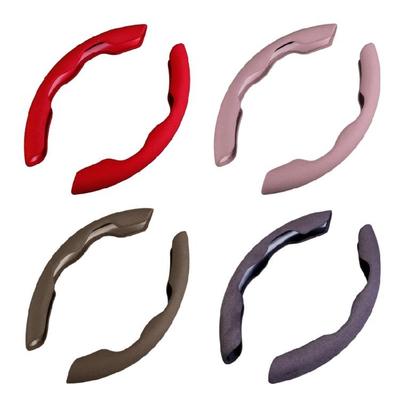 Suede Leather Car Steering Wheel Cover Wear-resistant Winter Warm Anti-skidding