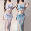 Split Swimsuit Women's Bikini Three-piece Seaside Vacation Conservative Belly Cover Slimming Hot