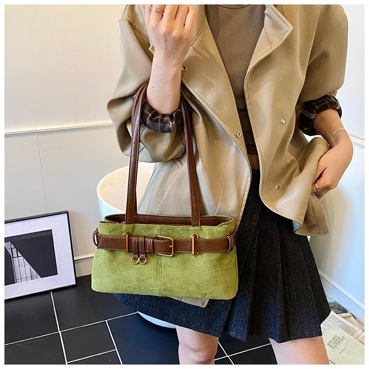 2025 Vintage Texture Tote Bag - Versatile European & American Design, Trendy Casual Women's Underarm Bag