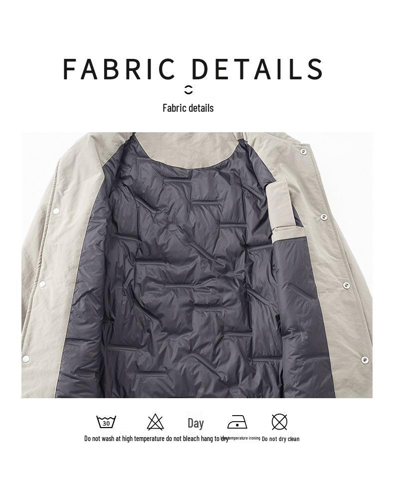 Men's Lightweight Warm Down Jacket - Autumn/Winter 2025: Trendy Versatile Lapel Coat, Plus Size Available