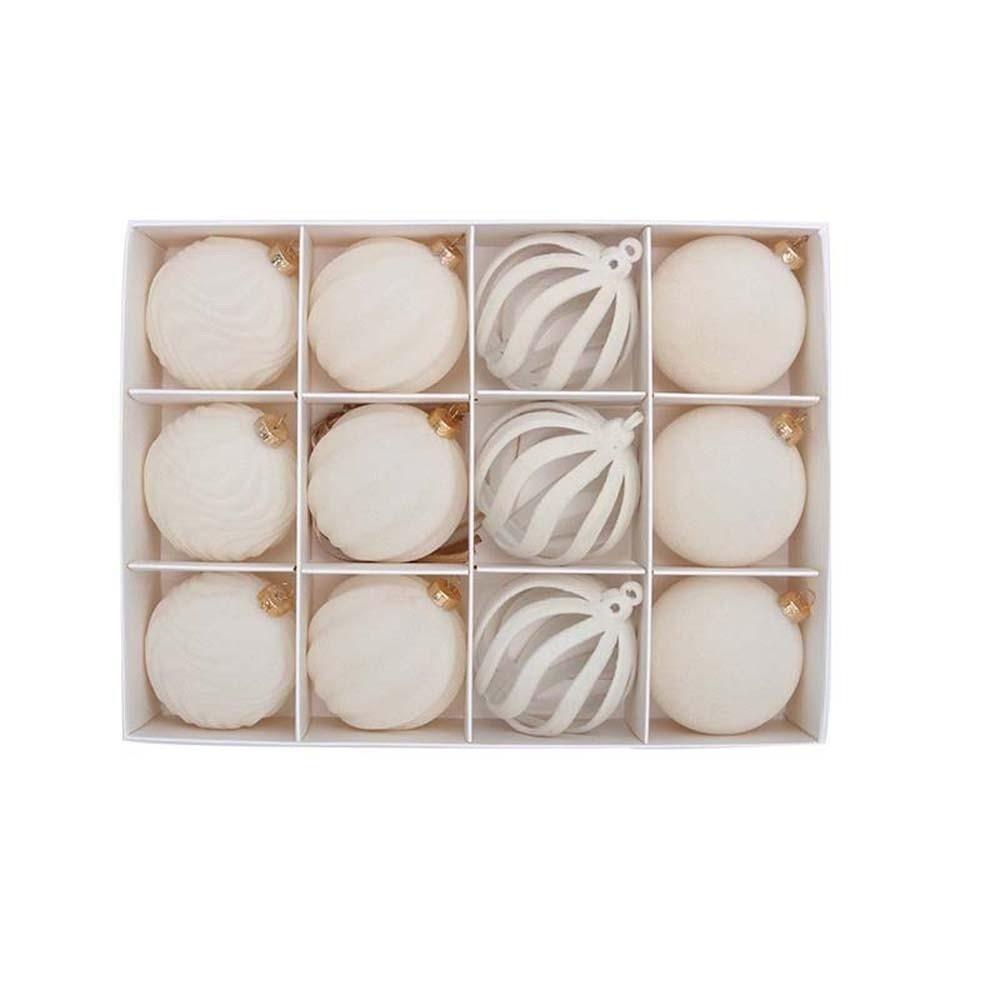 12pcs Plastic Christmas Balls Pendants Shatterproof Xmas Tree Hanging Balls  Holiday Party