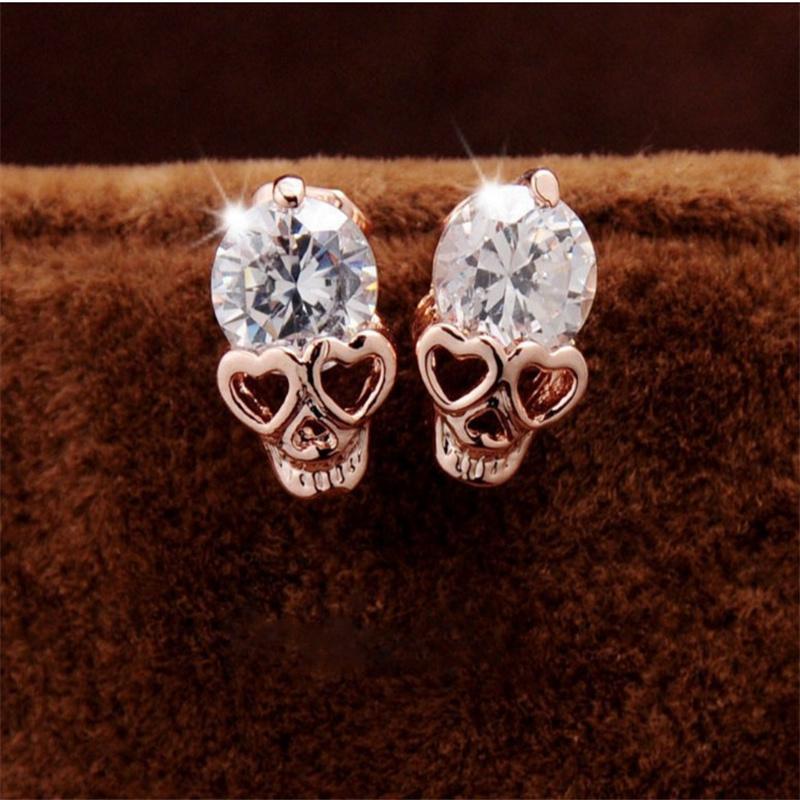 

2023 Gothic zircon skull Earrings For Women Halloween Party Zircon Gift Accessories