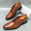 Mode Britisch Neu Spitz Braun Schwarz Business Casual Schuhe Für Herren Formal Hochzeit Abschlussballkleid Homecoming Festzug Zapatillas Hombre