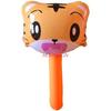 10Pcs New Pvc Inflatable Small Animal Head Stick With Bell Inflatable Short Stick Scan Code To Push Gift Inflatable Toy