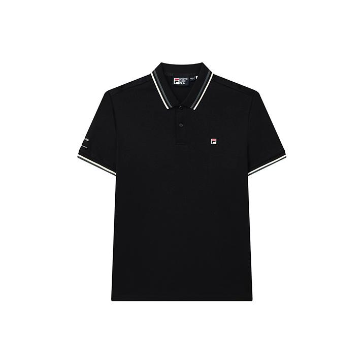 FILA Однотонная спортивная трикотажная рубашка-поло для мужчин, черные F11M228114FBK M
