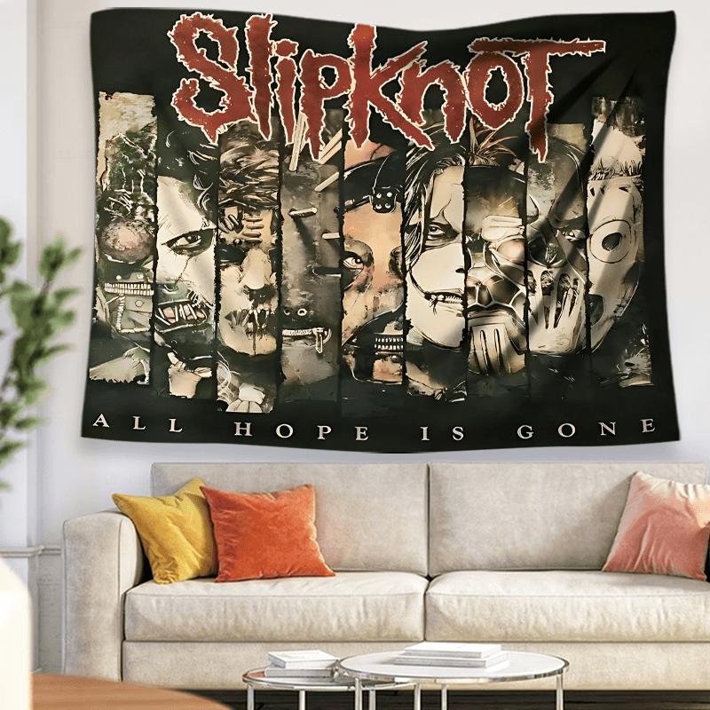 

1pc Slipknot All Hope Is Gone Band Print Tapestry 2D Polyester Wall Hanging Heavy Metal Music Decor Tapestry Gift for Rock 74x94cm(29x37in)