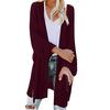Damen-Strickjacke, locker, einfarbig, langärmelig, lässig, gestrickt, Oberbekleidung