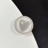 Leather Heart-Shaped Magnetic Phone Holder & Mirror with Finger Ring