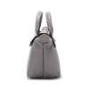 Longchamp Le Pliage Cuir Minimalist Fashion Solid Color Lambskin Dumpling Bag Tote Shoulder Crossbody Mini Women bags Dove-Gray 10147757P55