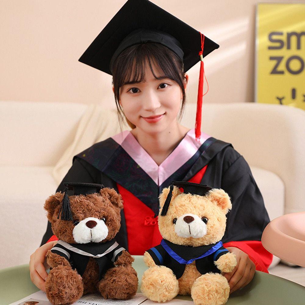 Soft Doctor Cap Graduation Bear Doll Cute Bear Animal Doll Bachelor Bear Plush Toy  Party Favors