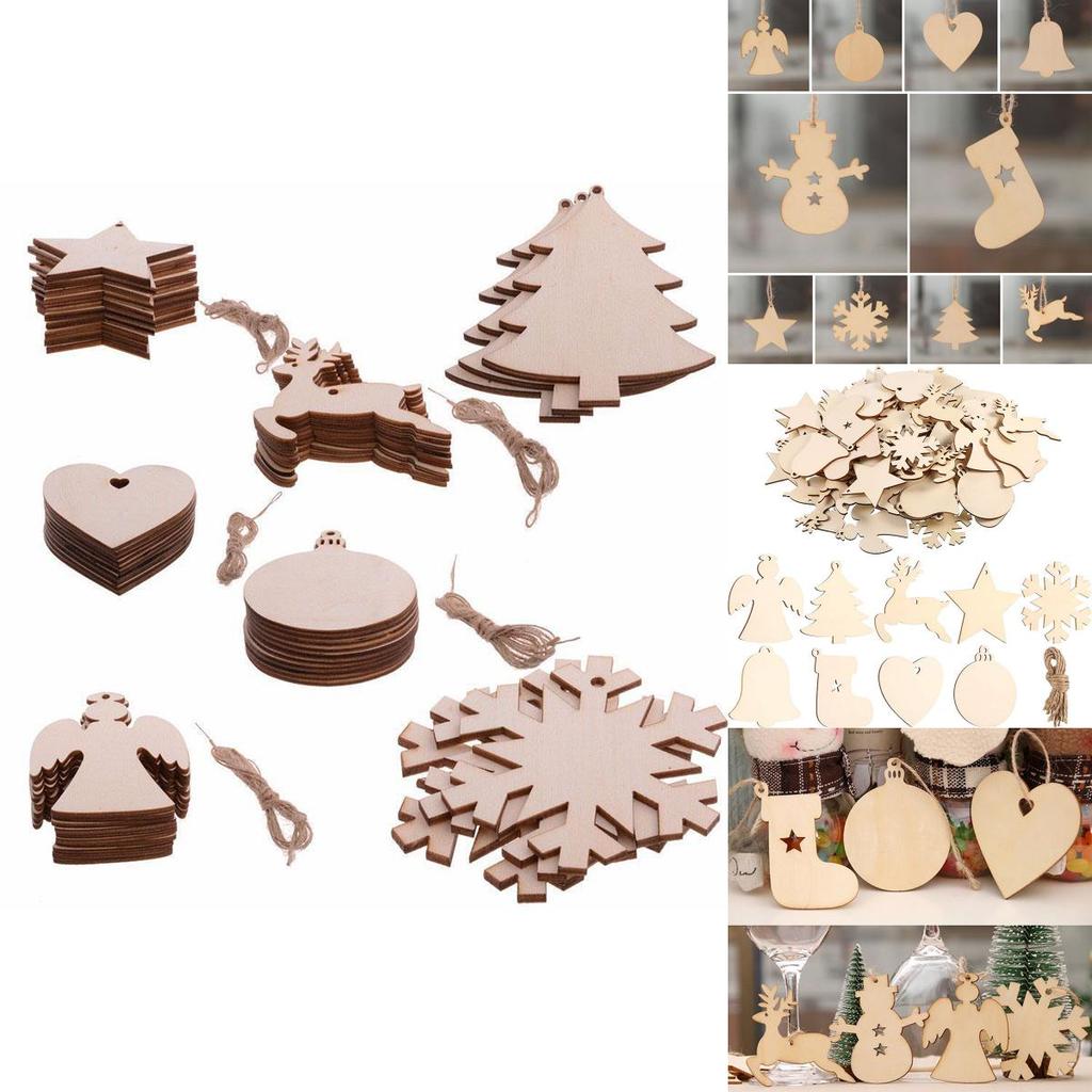 Elegant Christmas Wood Chip Ornaments For Charming Tree And Home Decoration