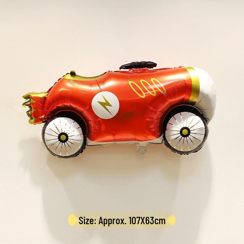 Racing-Themed Birthday Balloons for Boys - Motorcycle, Scooter, and Car Decorations